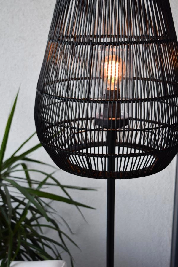 Lucide NERIDA - Lámpara de suelo Dentro/Fuera - Ø 35 cm - 1xE27 - IP44 - Negro - ambiente 3